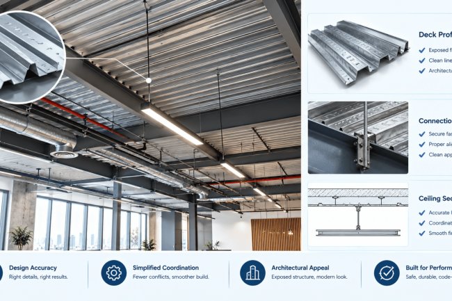 Specialty Deck Detailing for Architectural Ceiling Exposure