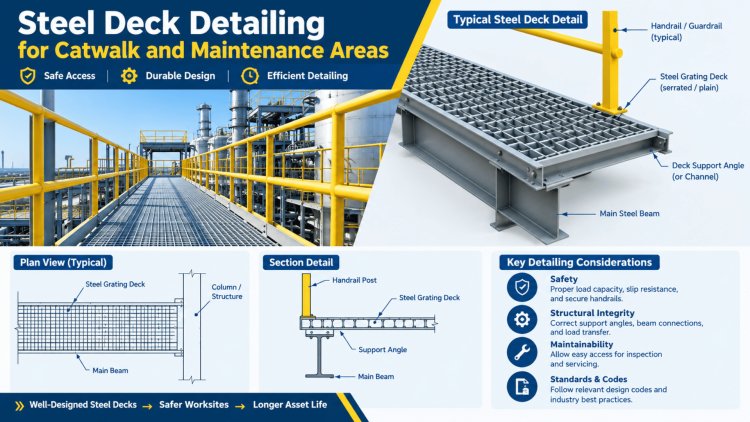 Steel Deck Detailing for Catwalk and Maintenance Areas