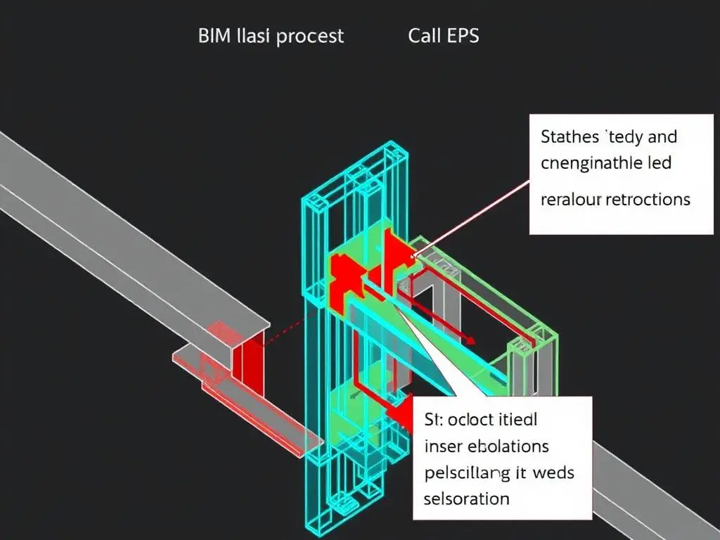 BIM clash detection process identifying structural conflicts