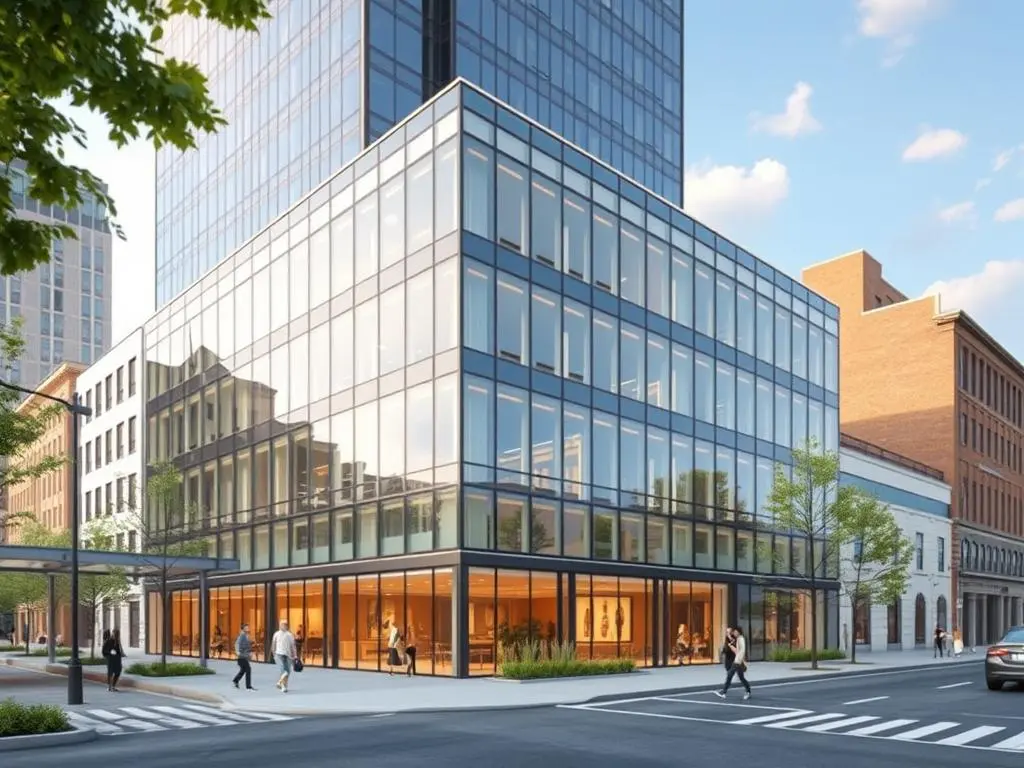 Commercial office building rendering project