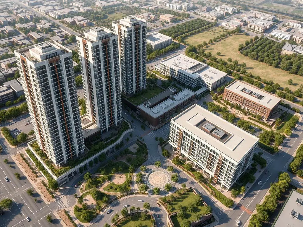 Mixed-use development rendering and walkthrough